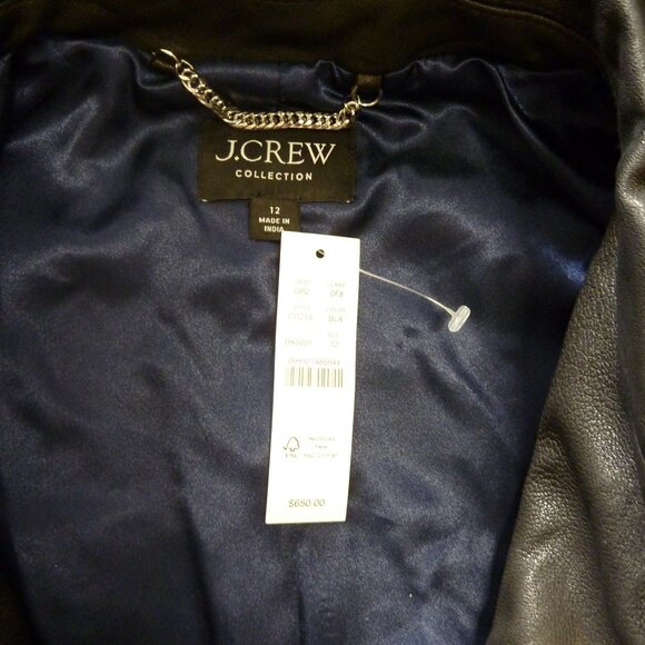 J .Crew Collection Leather Shirt-Jacket